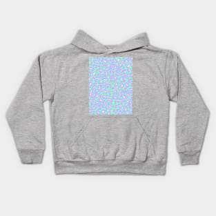 Mint Green and Purple Leopard Spots Pattern Kids Hoodie